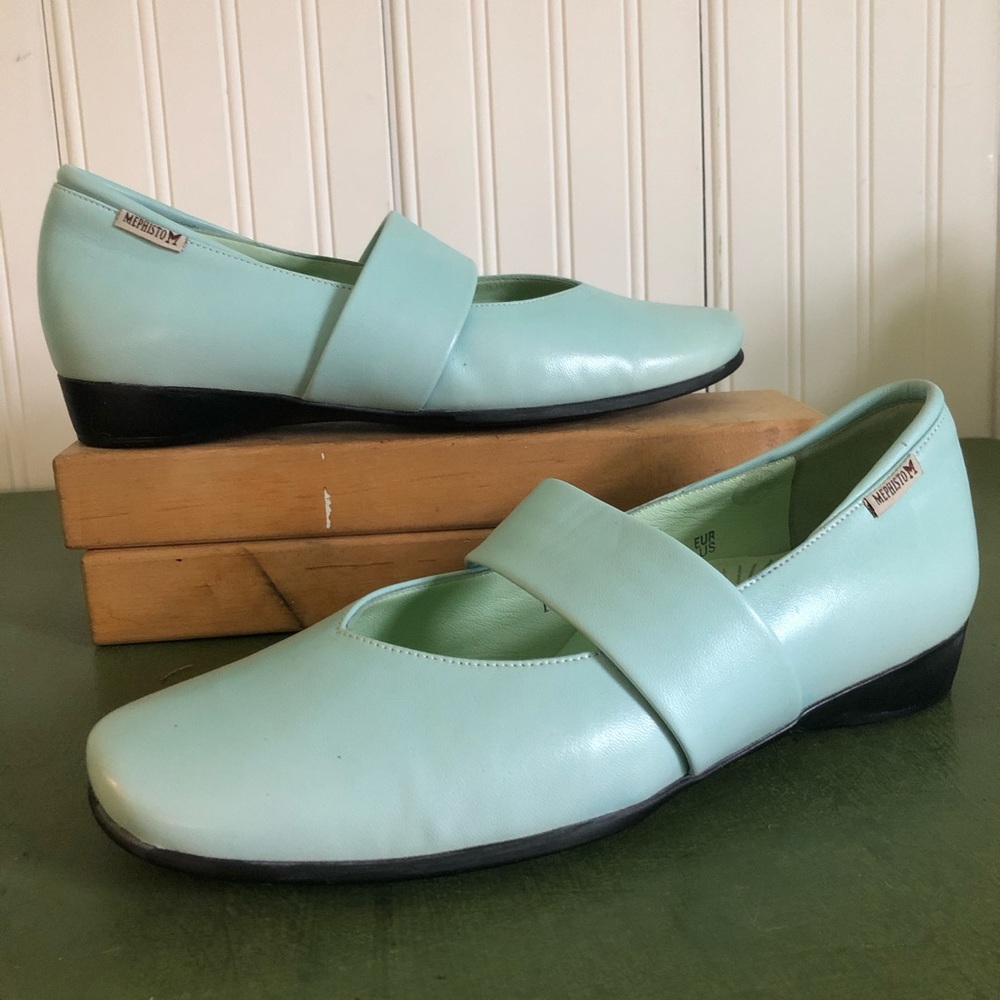 Mephisto Robin Egg Blue Flats